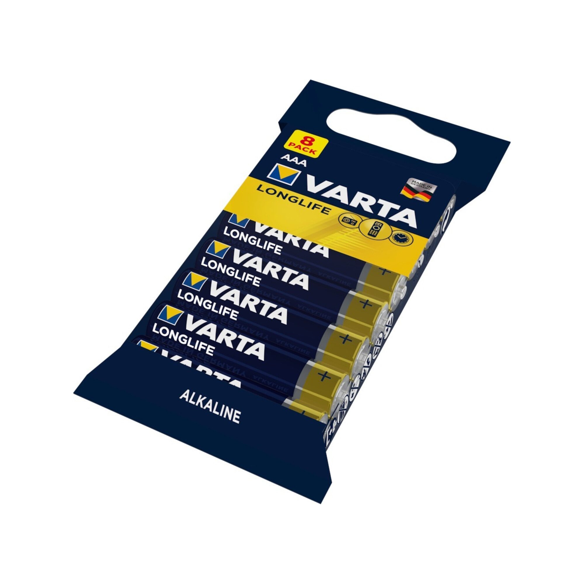 VARTA VARTA Batterie Longlife AAA, 8-er Folie Batterie