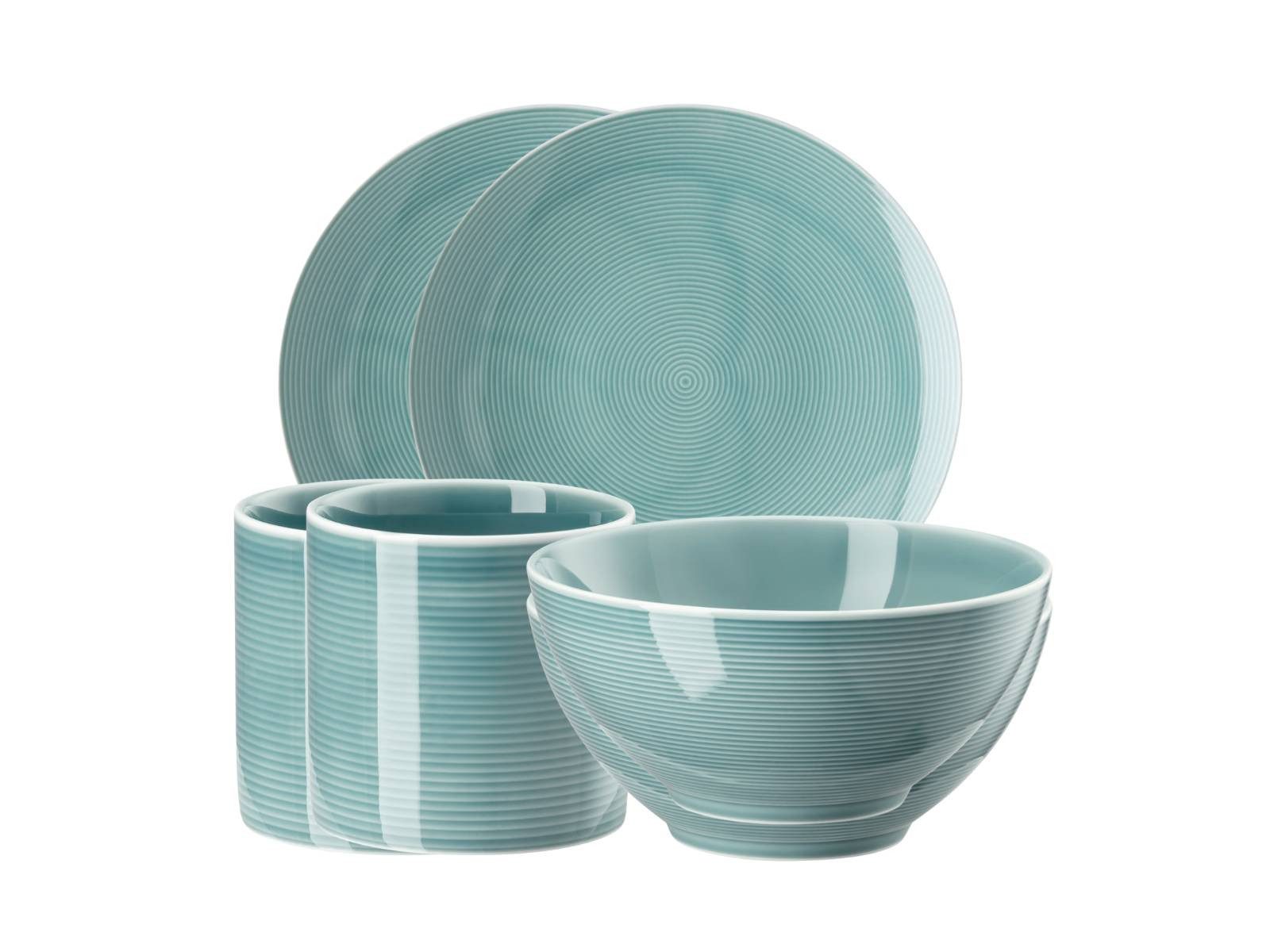 Thomas Porzellan Frühstücks-Set Loft Colour Ice Blue Frühstücksset 6tlg