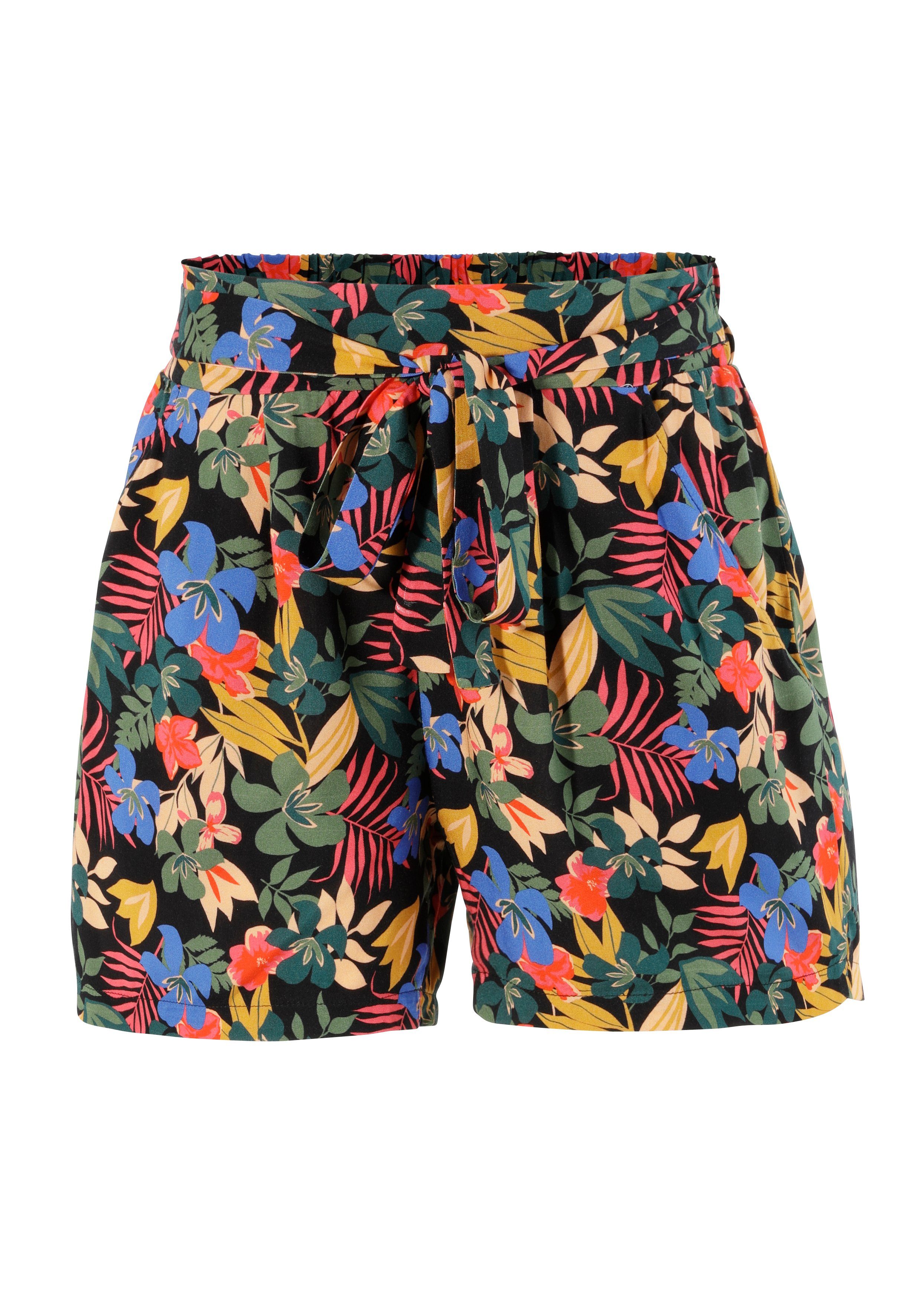 Aniston CASUAL Shorts mit unterschiedlichen Drucken schwarz-rot-moosgrün-apricot-royalblau-dunkelgrün-ocker-orange | Shorts