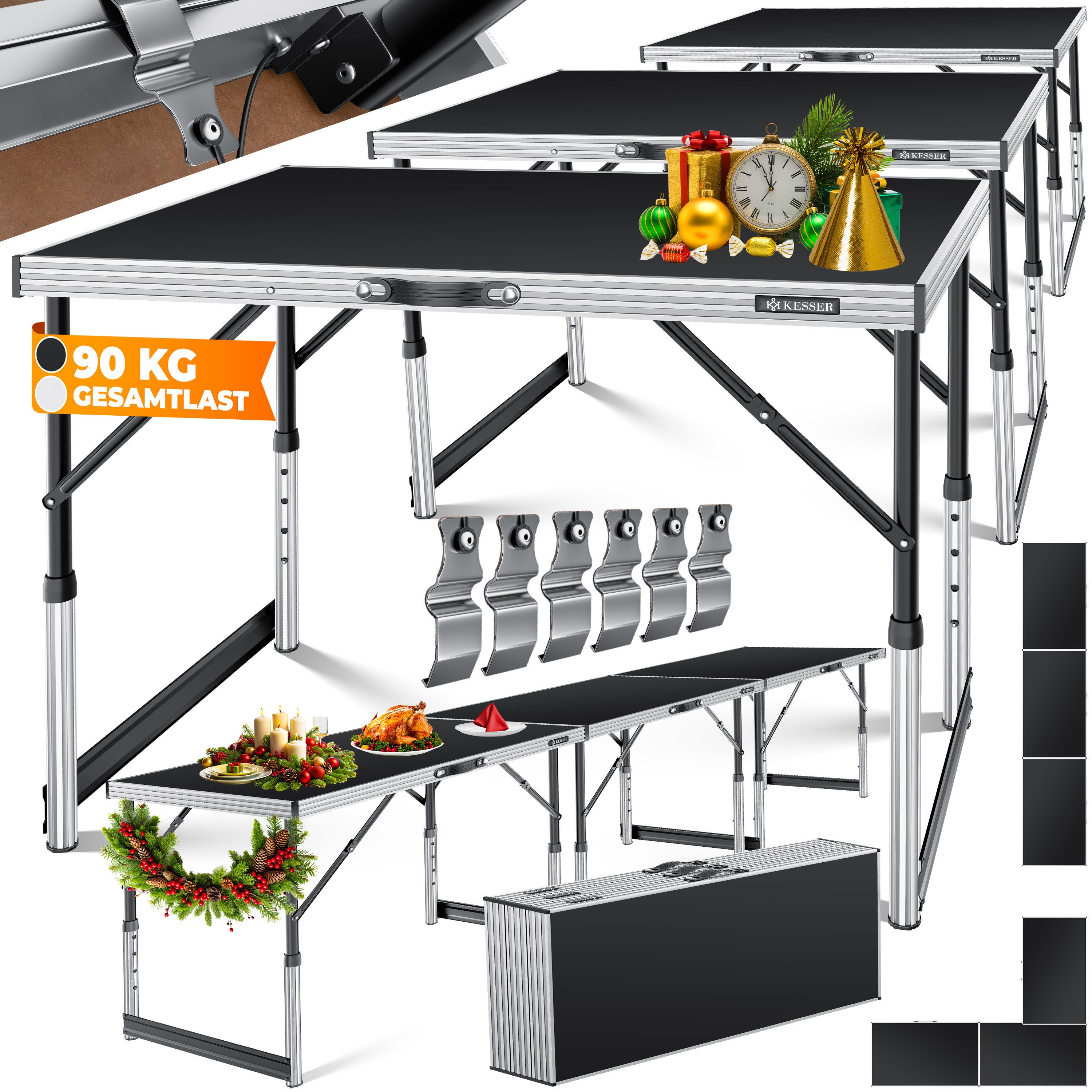 KESSER Tapeziertisch, Multifunktionstisch Profi 3- teilig, 100 60 cm günstig online kaufen