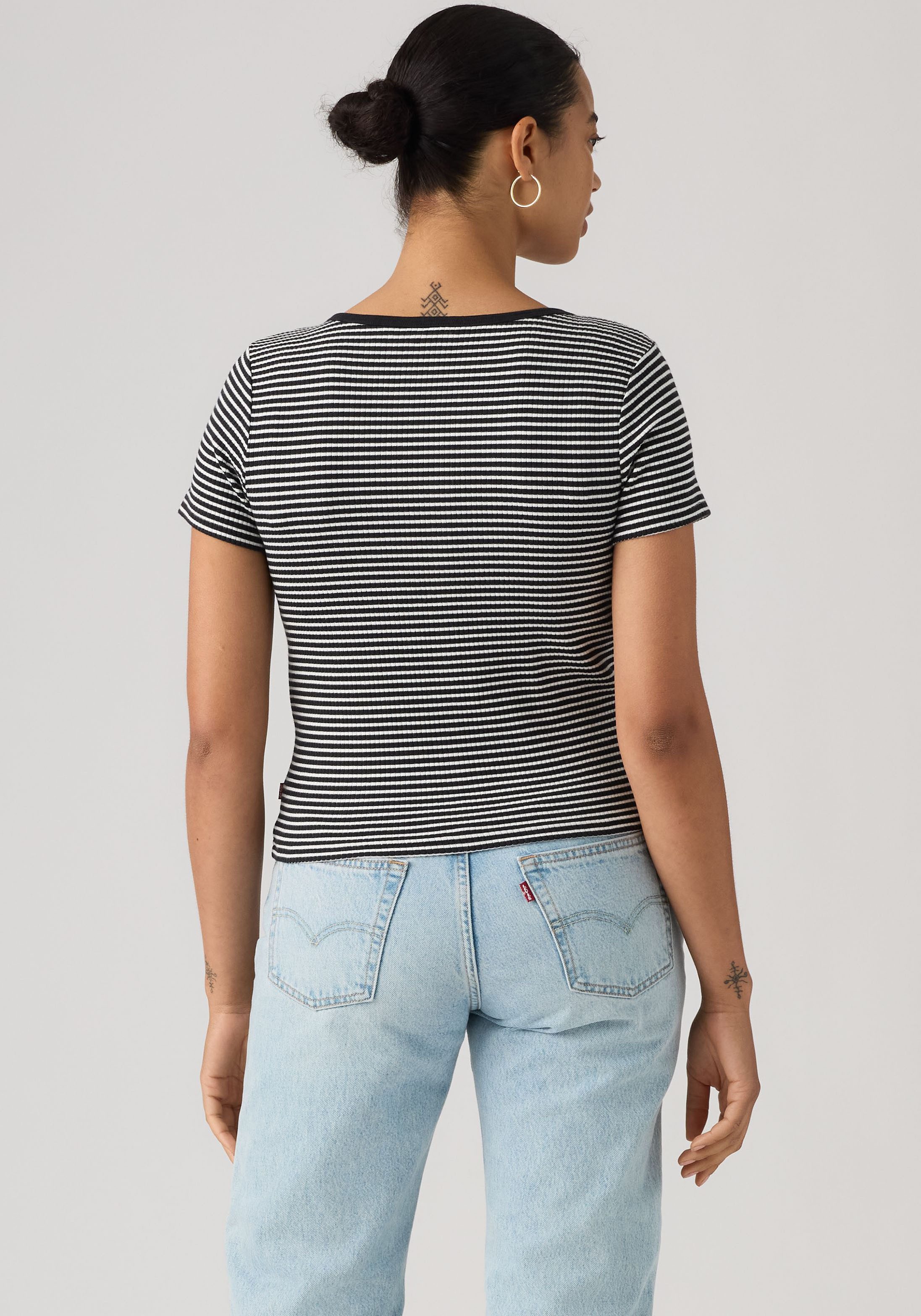 Levi's® T-Shirt AUSTEN BUTTON THROUGH SS Feinripp