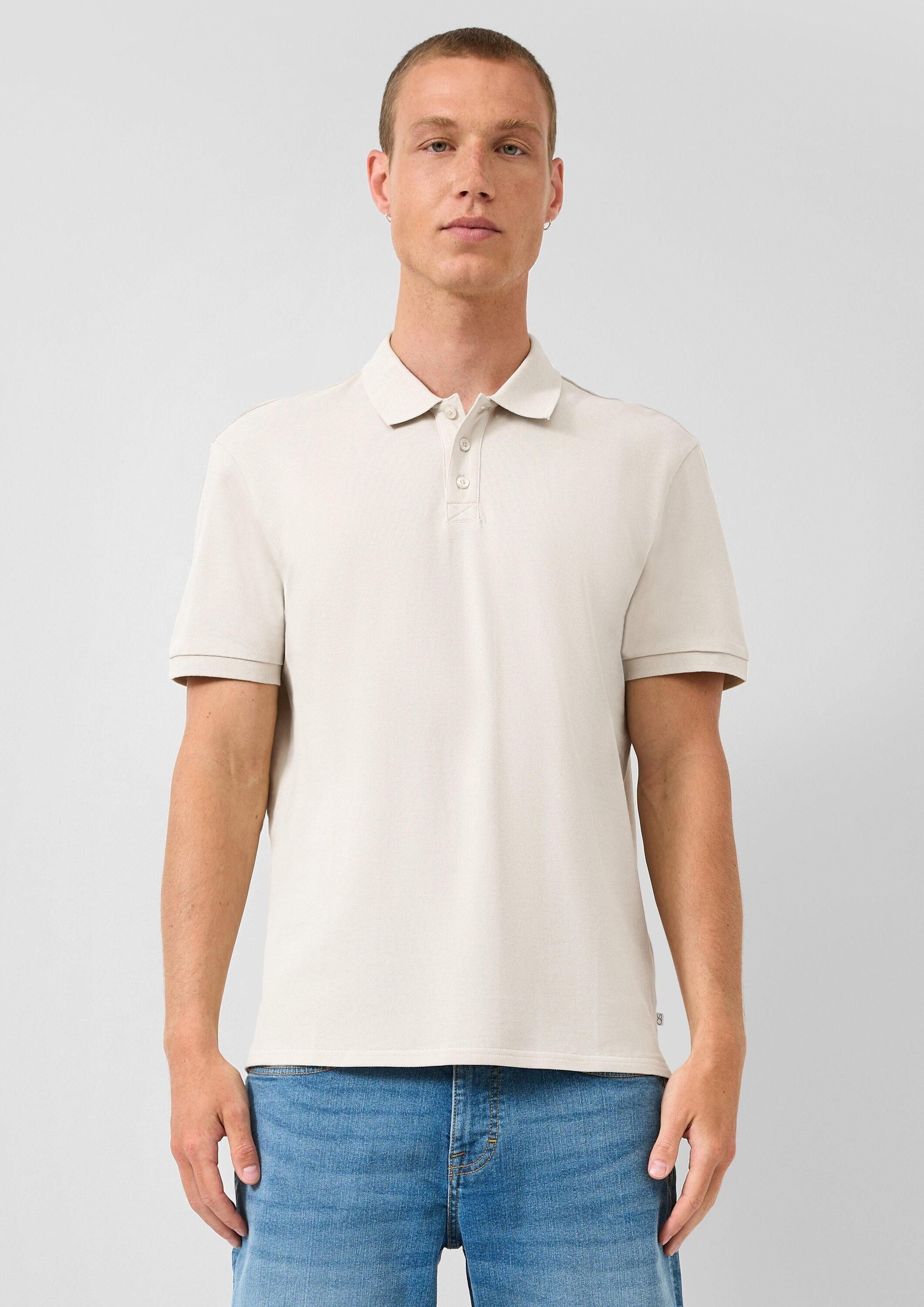 QS Kurzarmshirt Polo-Shirt Poloshirt aus Piqué