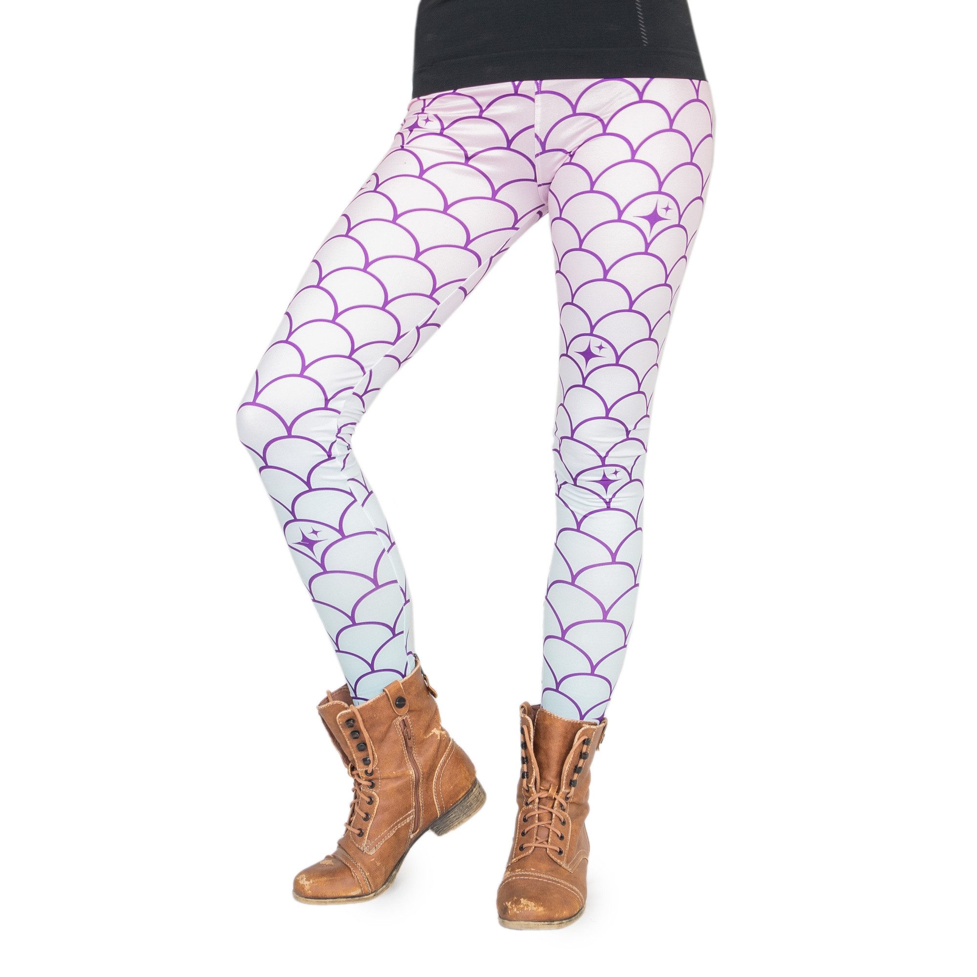 Leggings Motiv-Leggings (Einheitsgröße) - Design Meerjungfrau Rosa
