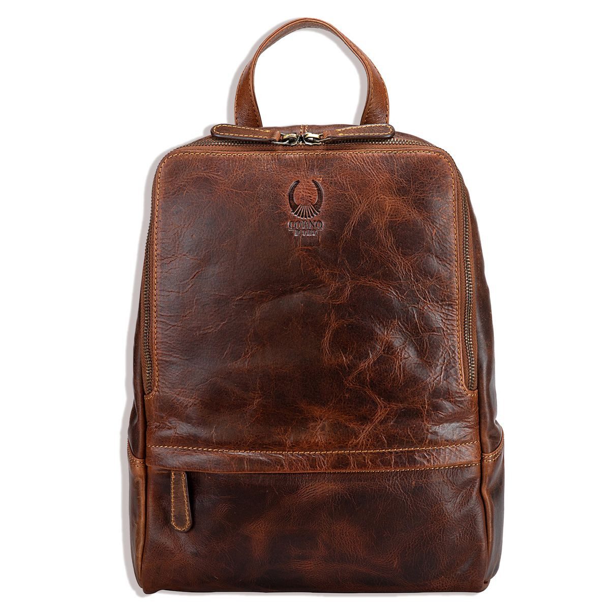 Corno d´Oro Freizeitrucksack Premium Rucksack Damen Leder Mittelgroß Lederr günstig online kaufen