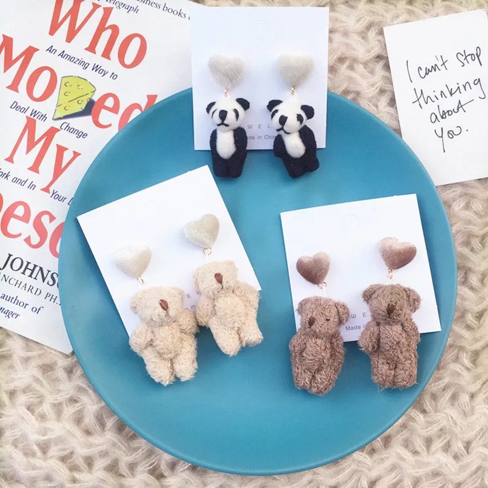 Eyecatcher Paar Ohrstecker Süße Teddybär Ohrstecker hängende Bärchen verschiedene Ausführungen (Set, Paar)