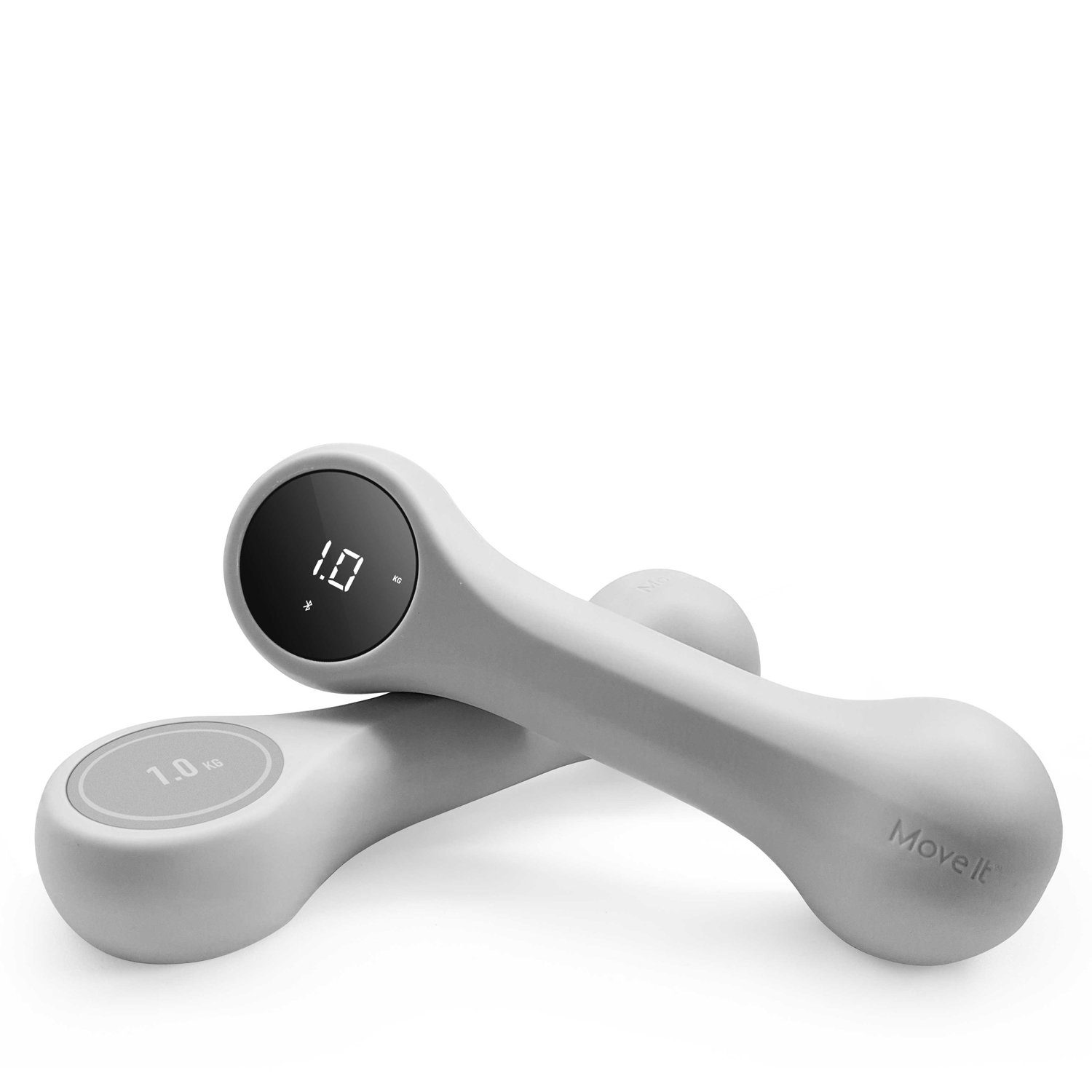 AsVIVA Hantel-Set Gymnastikhantel MOVE-IT KH3 Hantel App Kalorienzähler Bluetooth, 1 Smart Zeit- AsVIVA kompatibel, kg, & Fitness Bluetooth 2er-Set