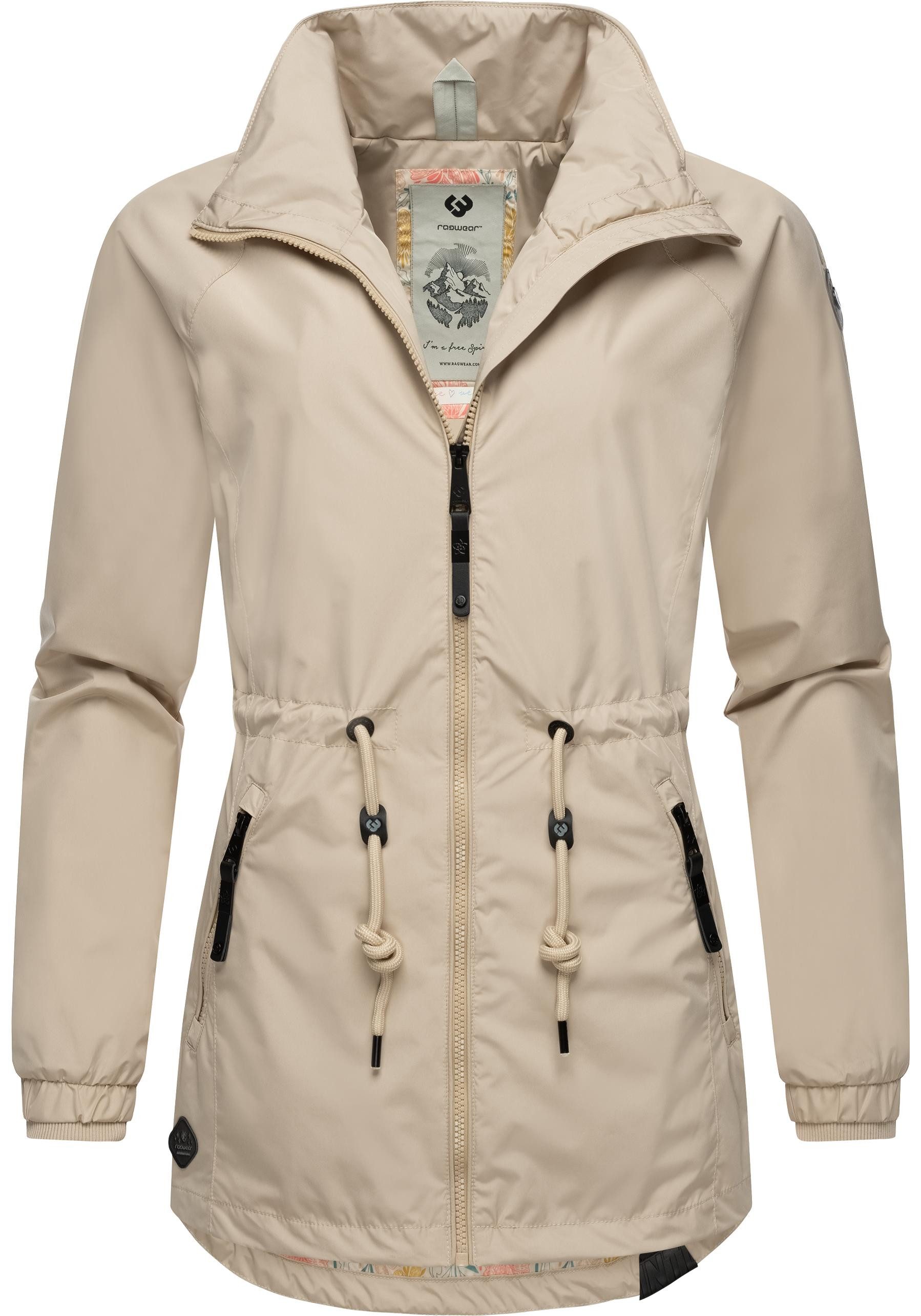 Ragwear Outdoorjacke Tacy wasserdichte Damen Übergangsjacke mit hohem Kragen