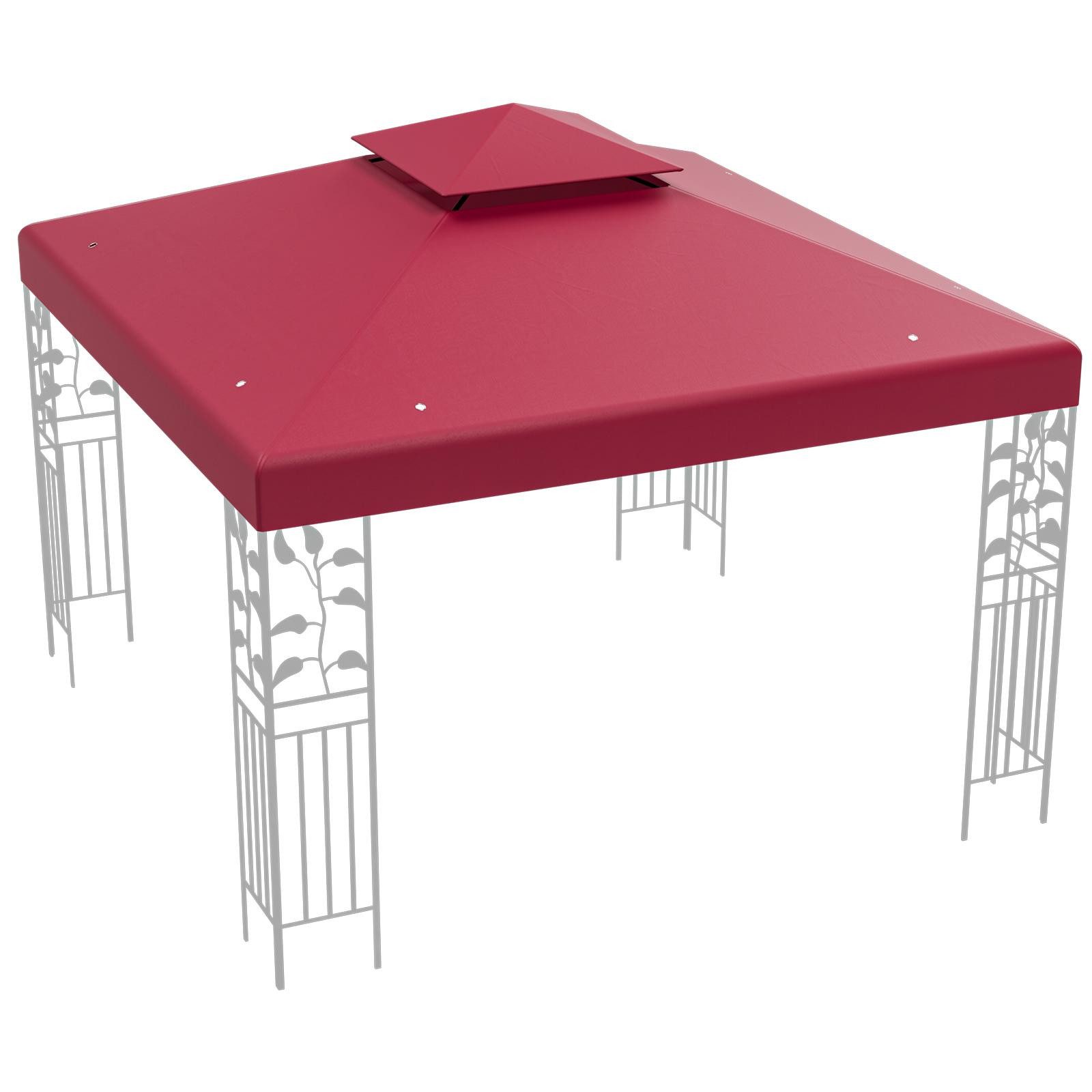 KOMFOTTEU Pavillon-Ersatzdach 3x3 m, Wasserabweisend, Doppeldach, günstig online kaufen