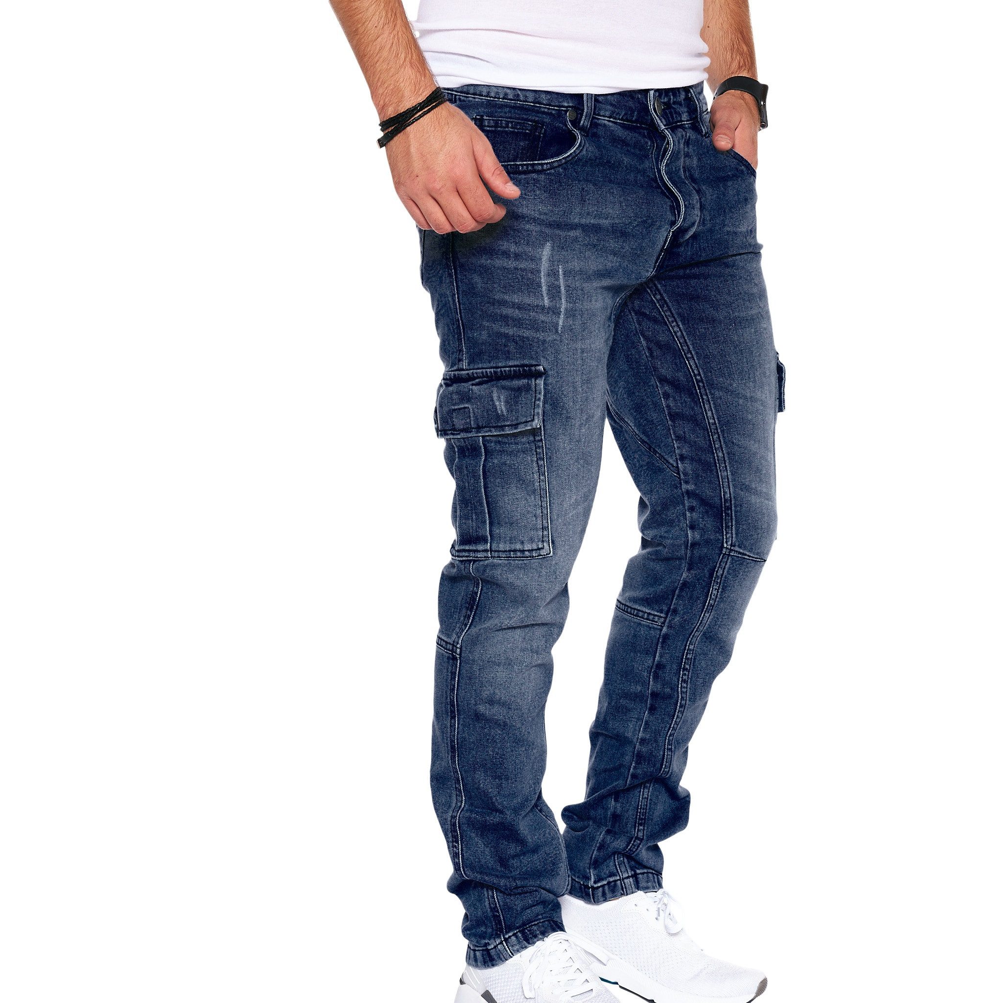 Styleko Cargohose 8003 Cargo Jeans Herren Cargohose für Herren Jeans Cargoh günstig online kaufen