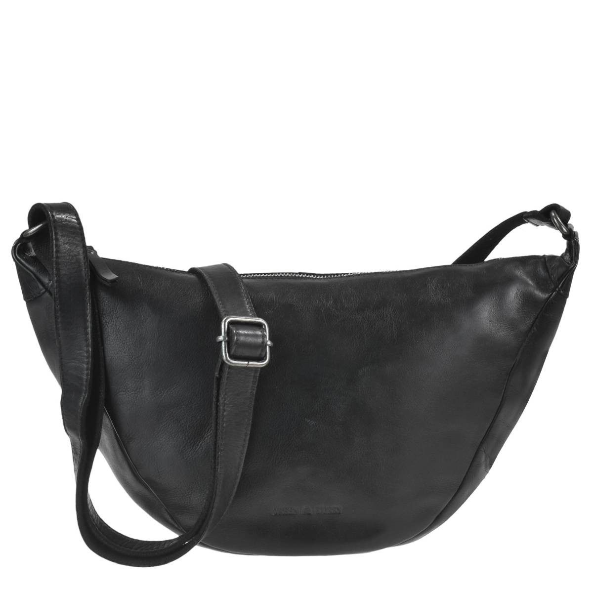Greenburry Umhängetasche "Colombiana" Leder Crossbody Half Moon Bag Tasche Damen, Hauptfach 34x19cm, Gurt 115-185 cm