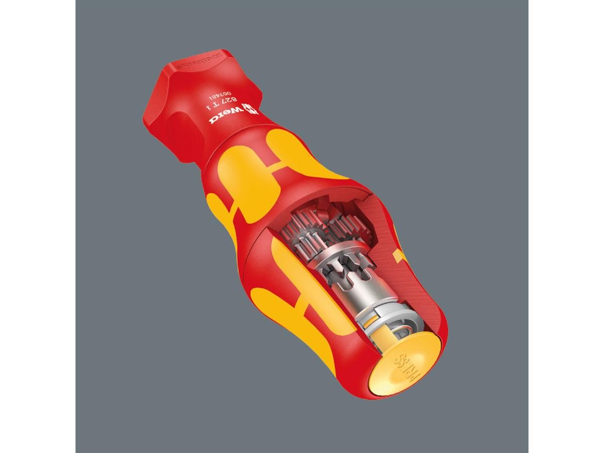 Wera Schraubendreher 827 T i Kraftform VDE Turbo, 4-fache Schraubgeschwindigkeit dank Turbo-Funktion – Bild 4 von 5