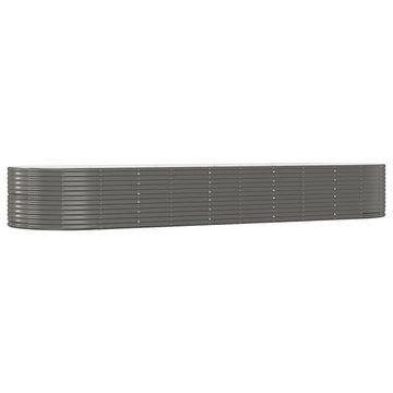furnicato Hochbeet Grau 447x140x68 cm Pulverbeschichteter Stahl