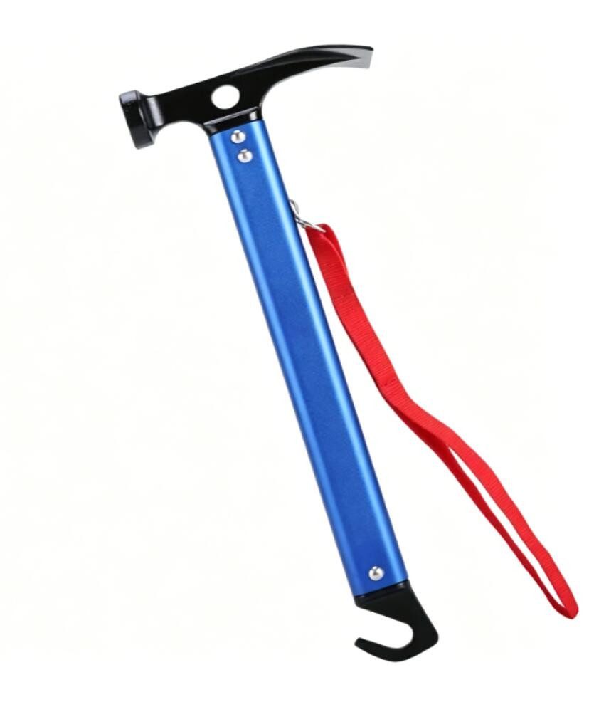 FELIXLEO Campinghammer Campinghammer 30cm Zelthammer aus Aluminium mit Haken Blau (1-St)