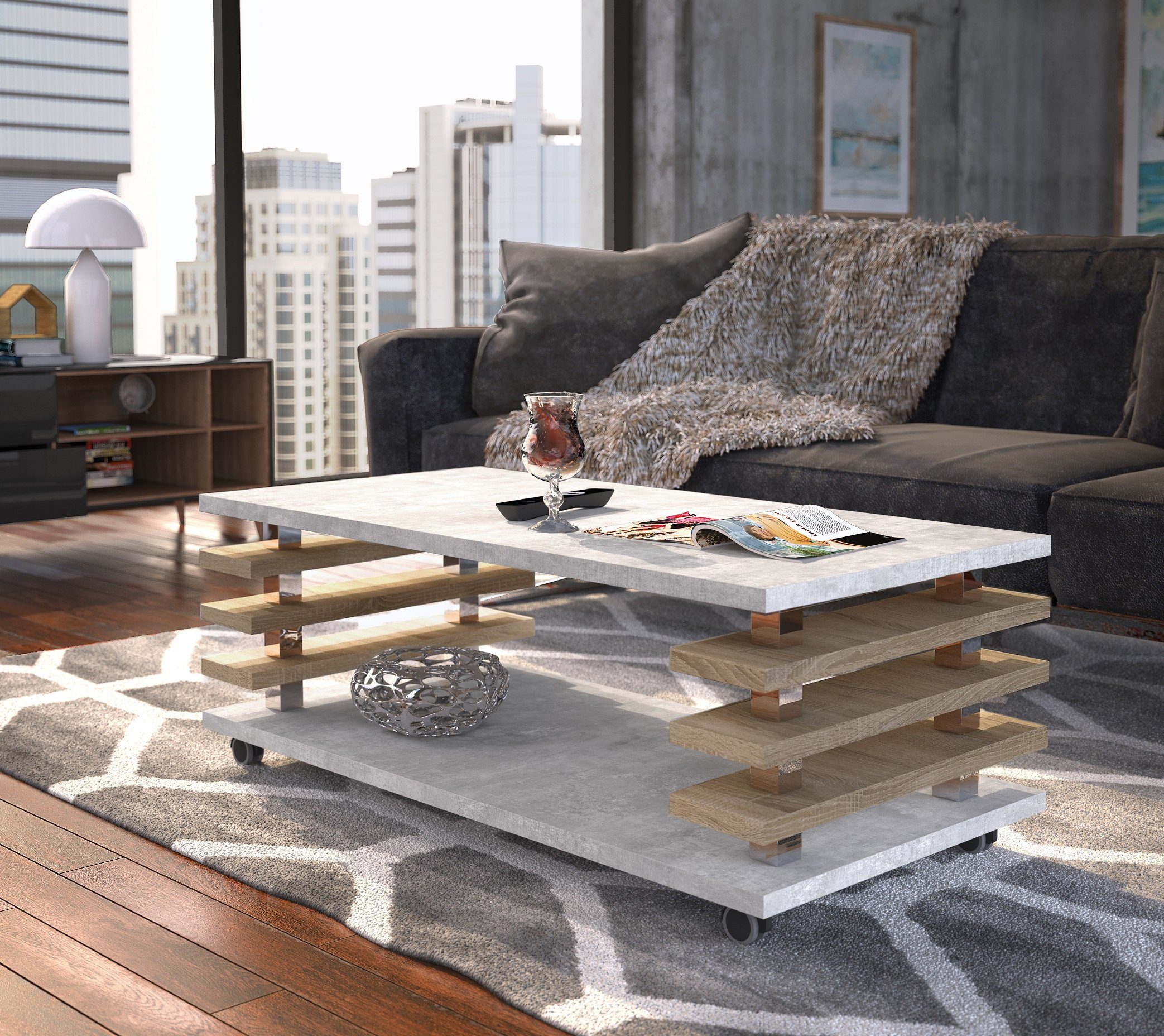 designimpex Couchtisch DC-3 Design Wohnzimmertisch Tisch günstig online kaufen