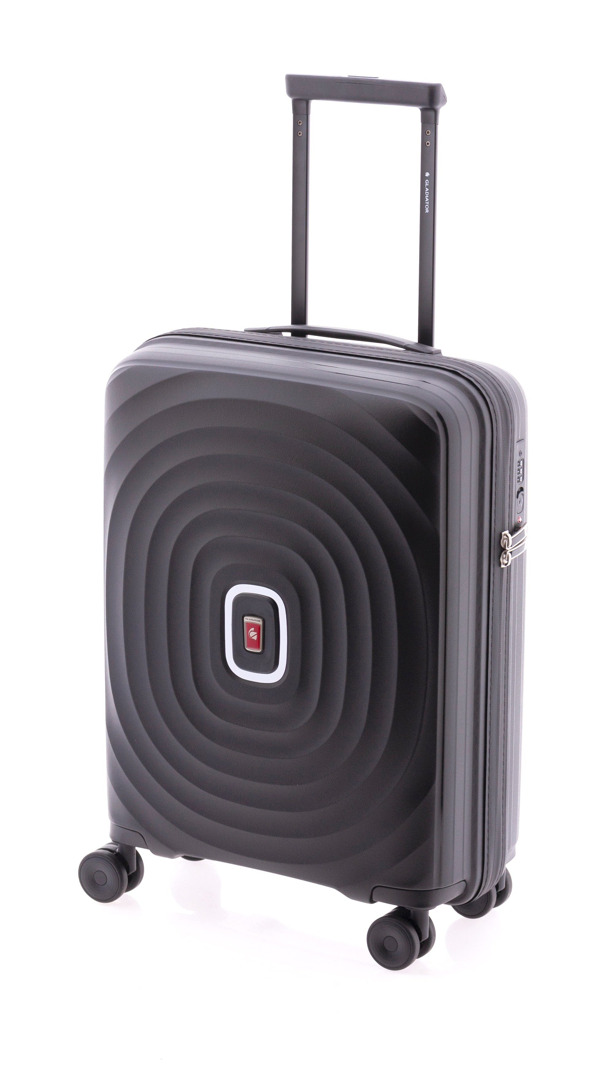 fast 55 schwarz kg, 3 Class-Koffer nur 2 High Farben Handgepäck-Trolley cm, unzerstörbar, GLADIATOR