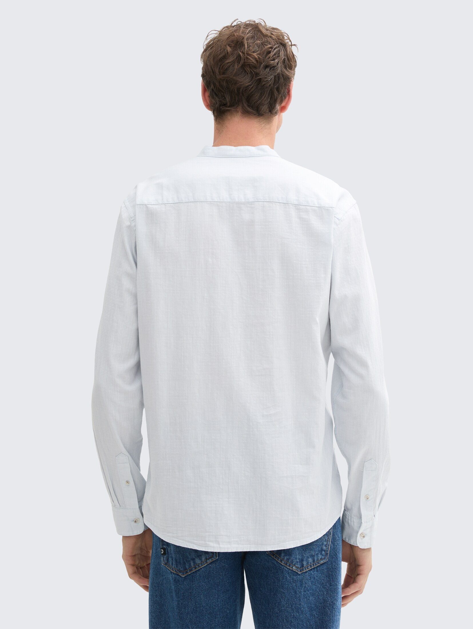 TOM TAILOR Denim Langarmhemd Blusen & Shirts Basic Fit Hemd mit Stehkragen