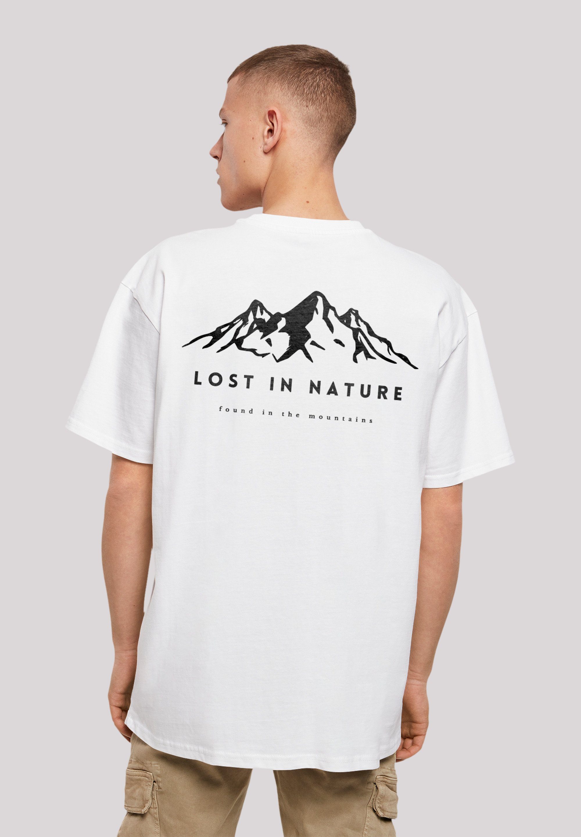 F4NT4STIC T-Shirt Lost in nature Print weiß