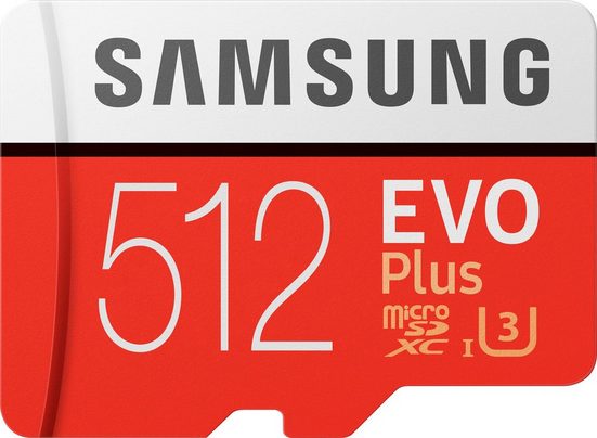 Samsung »EVO Plus 2020 microSD« Speicherkarte (512 GB, UHS Class 10, 100 MB/s Lesegeschwindigkeit)