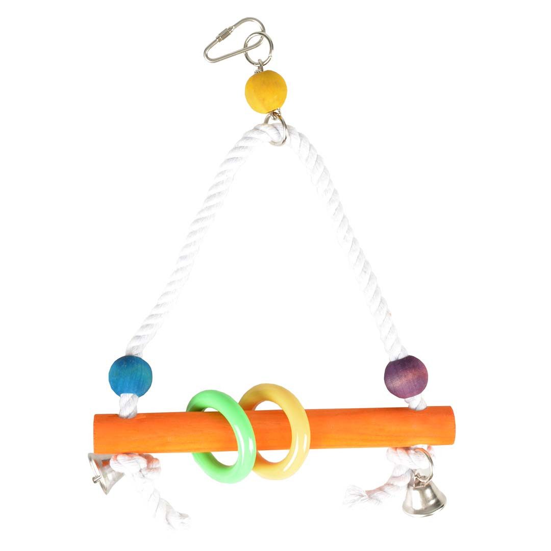 DUVO+ Vogelspielplatz Duvoplus bunte Seil-Schaukel