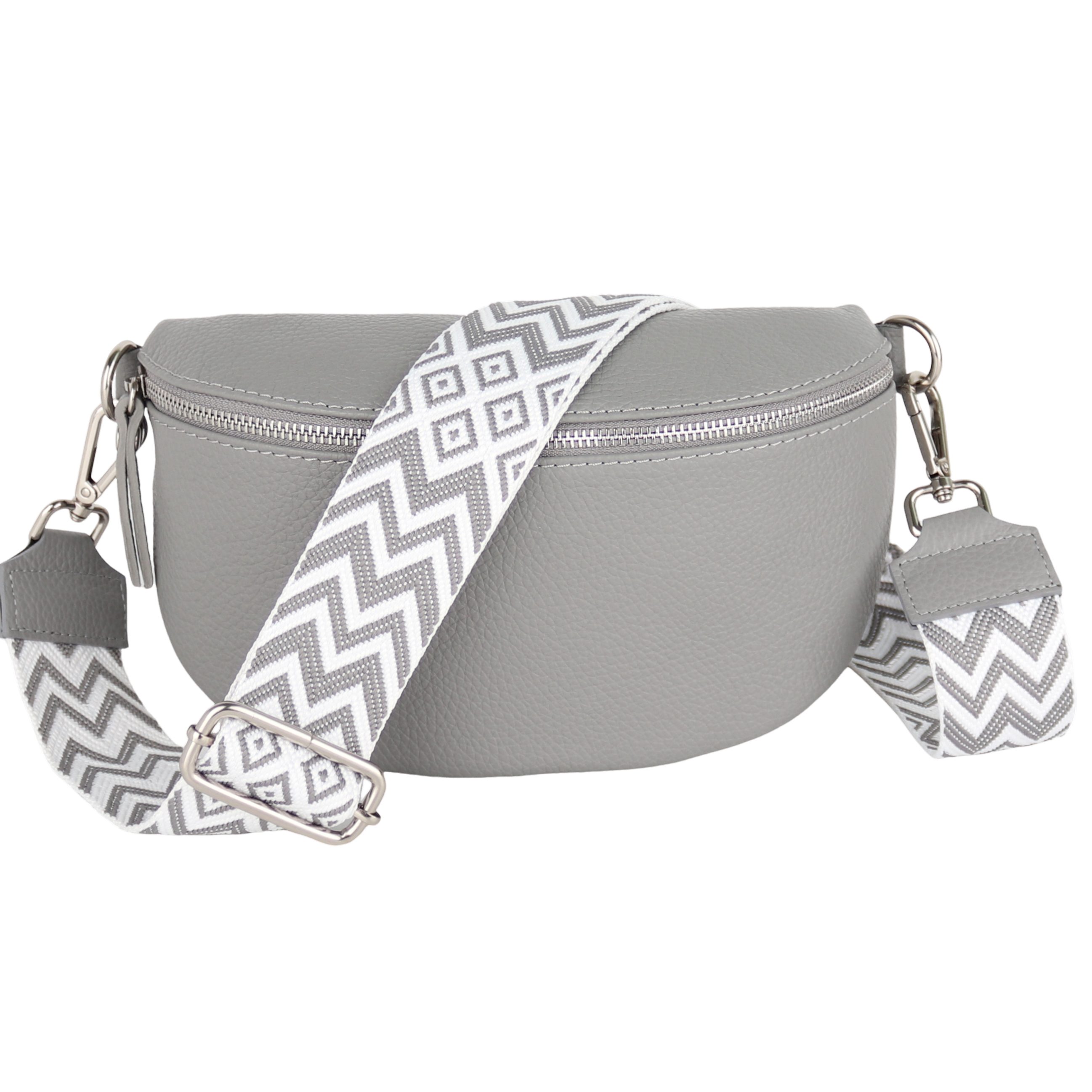 Bauchtasche Damen, Echtleder, Made in Italy, Umhängetasche, Brusttasche