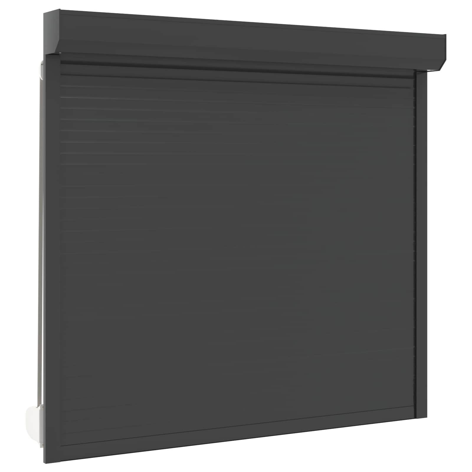vidaXL Fensterladen Rollladen Anthrazit 160 x 150 cm Aluminium und Polyurethan, BxH: 14x150 cm, (1-St)