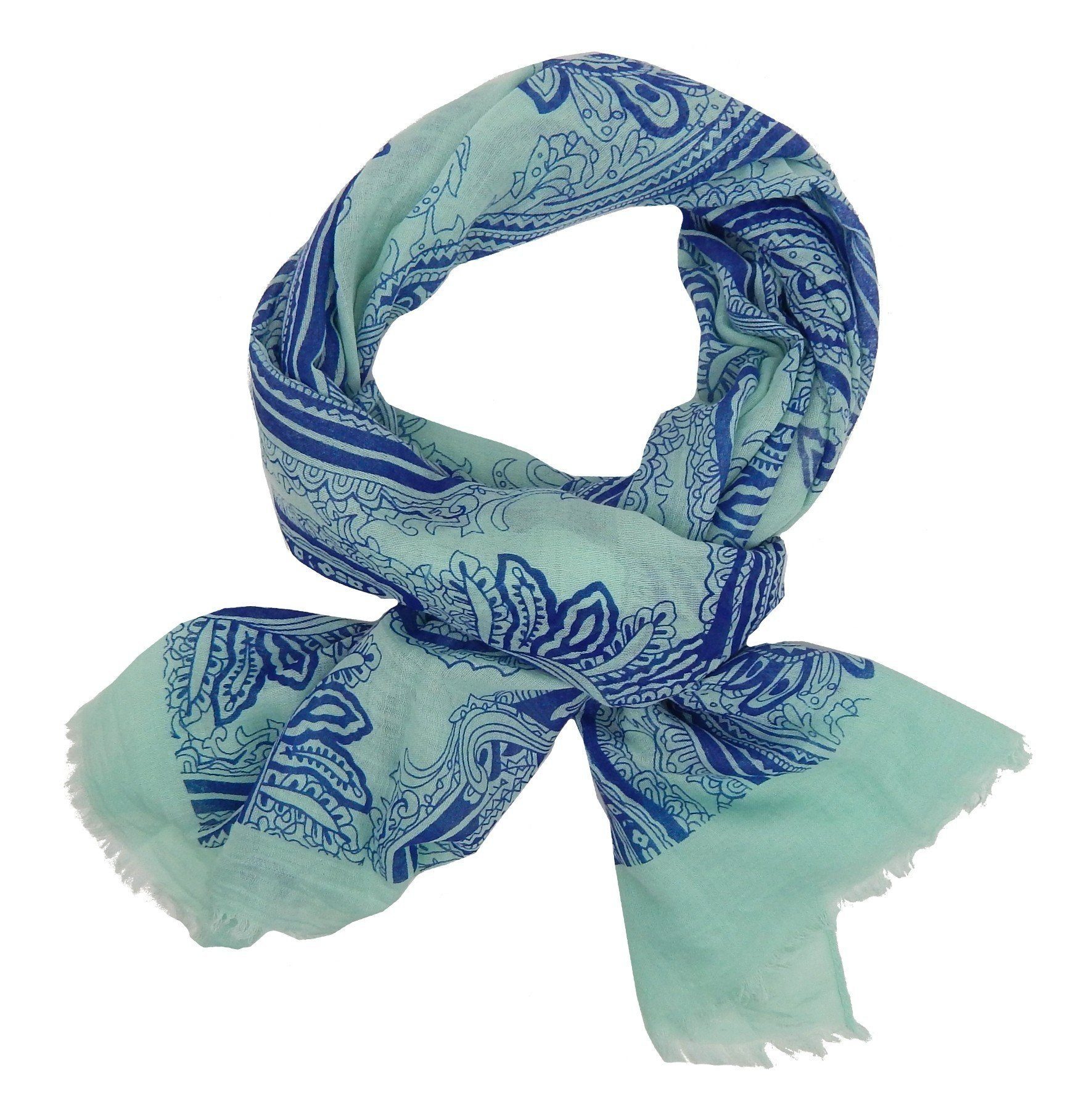 Ella Jonte Modeschal, leichter Schal mit Blumen Paisley Print