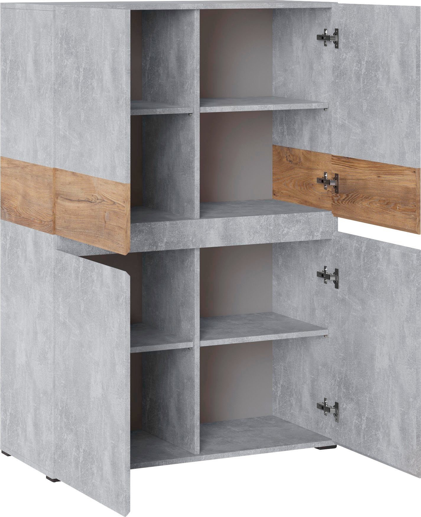 Home affaire Highboard Rimini, Höhe 129 cm