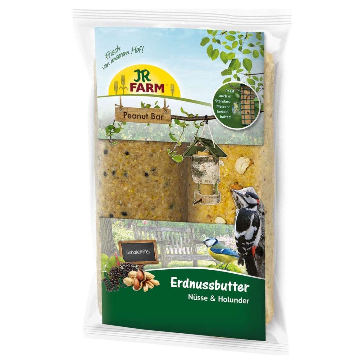 JR Farm Garden Peanut Bar 2er Pack Nüsse & Holunder 700 g - 3 Stück, Nahrungsergänzungsmittel für: Vogel