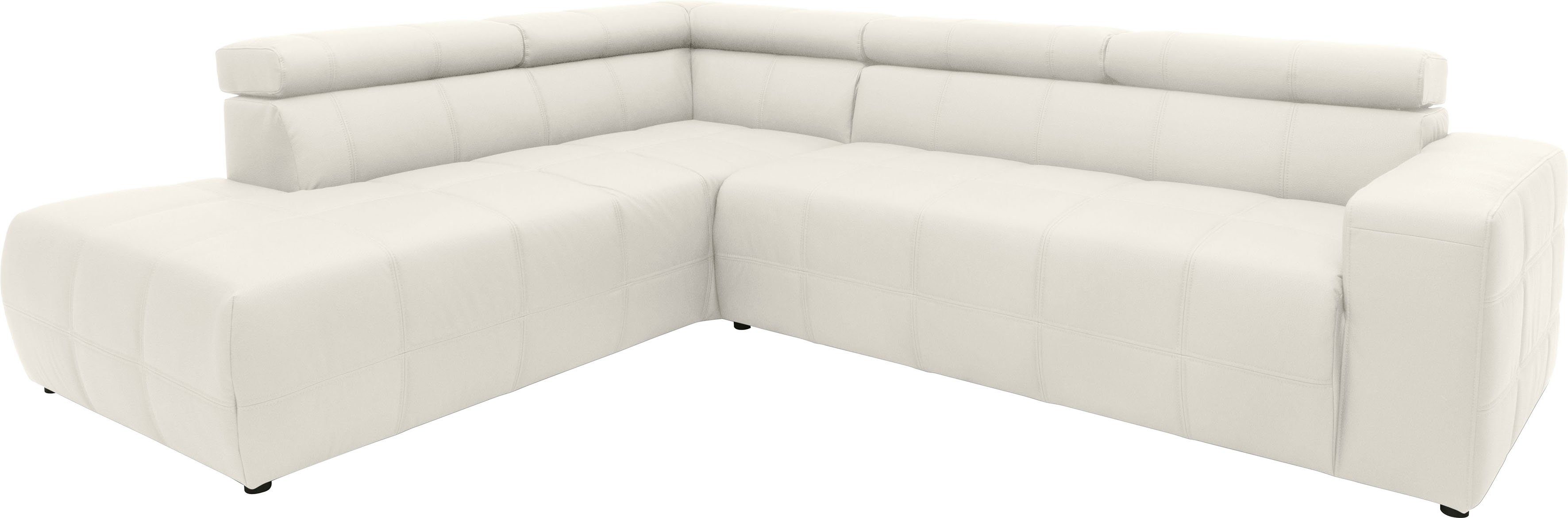 DOMO collection Ecksofa "Brandon L-Form, auch in Leder", inklusive Kopfteil günstig online kaufen
