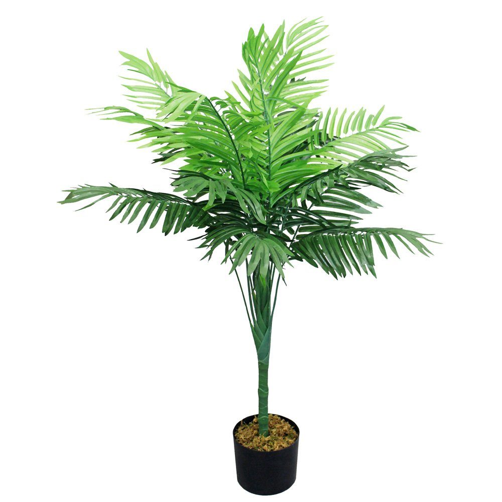 Kunstpflanze Kunstpflanze Kunstbaum Künstliche Pflanze Palme Farnpalme 100cm Decovego, Decovego