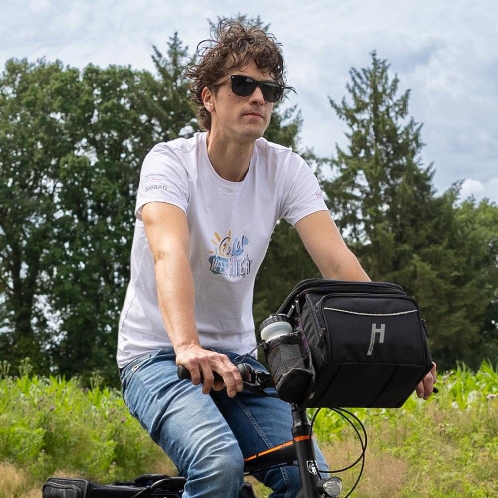 Haberland Fahrradtasche Haberland Lenkertasche 10l Max Plus schwarz - vielseitige Lenkertasche