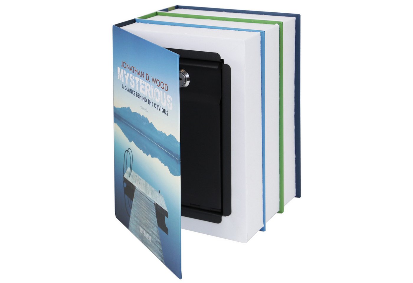 HMF Buchtresor Buchtresor Geldkassette mit echten Papierseiten, innovatives Geheimversteck für Wertsachen, 22 x 13 x 15 cm