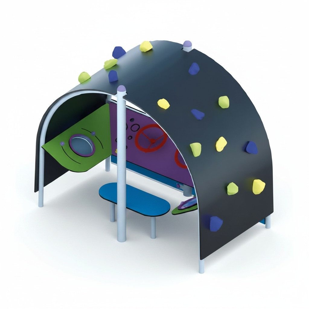Xlmoebel Klettergerüst Aktivspielplatz mit Klettermöglichkeiten und Spielgeräten für Kinder, (Aktivspielplatz, Spielplatz), Hergestellt in Europa