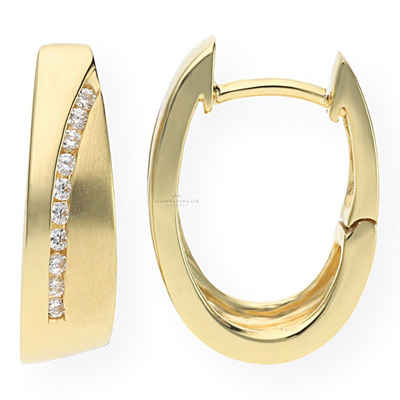 JuwelmaLux Ohrring-Set JuwelmaLux Creolen Silber 925/000 vergoldet mit Zirkonia JL20-06-0436