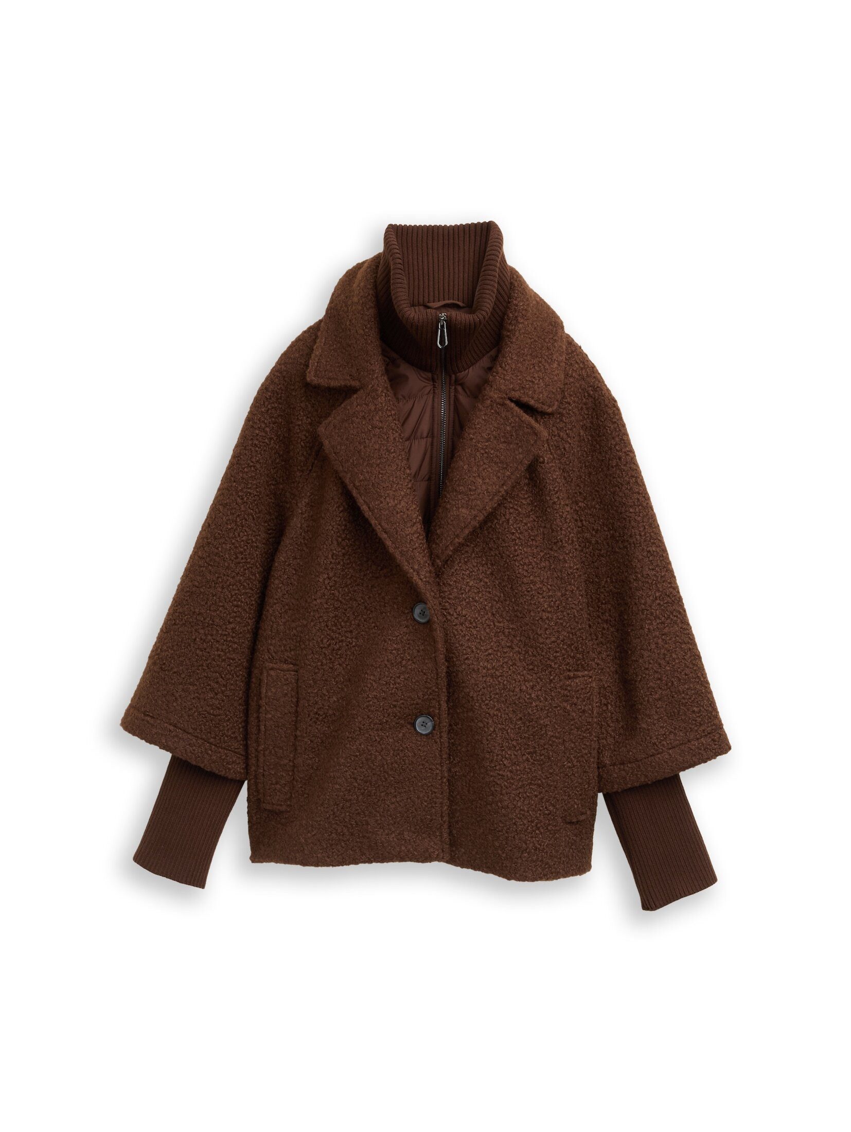 TOM TAILOR Sommerjacke Jacken Bouclé Cape Jacke im 2-in-1-Look günstig online kaufen