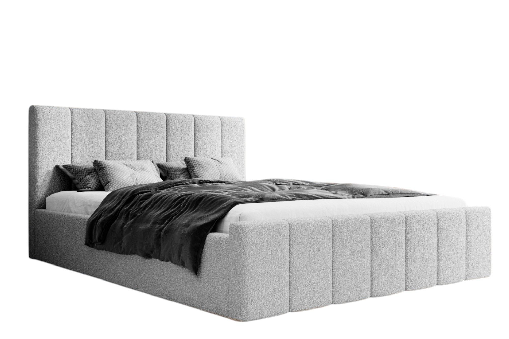 Compleo Polsterbett Boucle FLAV Stauraumbett, Doppelbett, günstig online kaufen