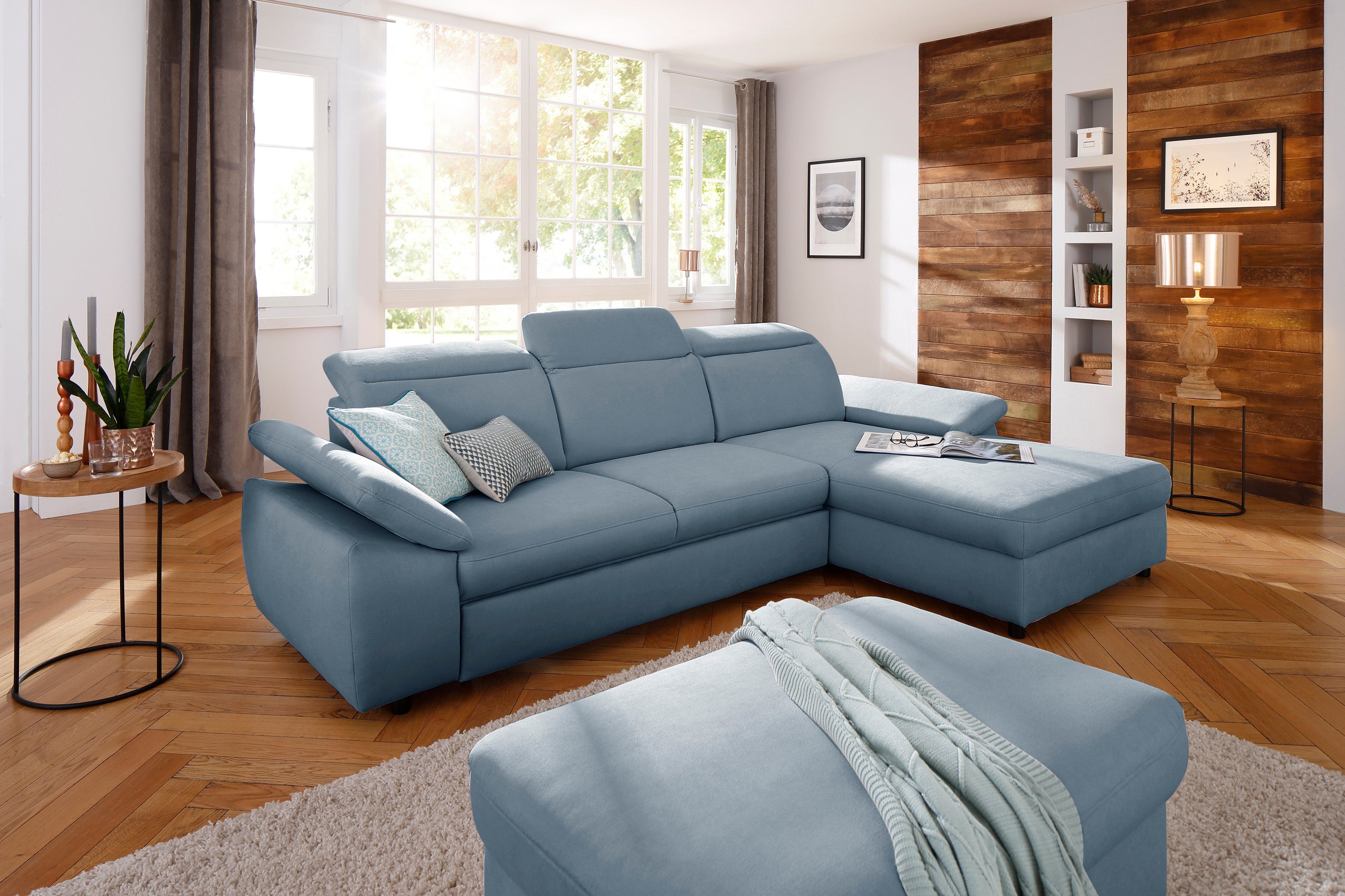 Home affaire Polsterhocker Mauritius, passend zur "Mauritius"-Serie, auch mit "Soft clean"-Bezug