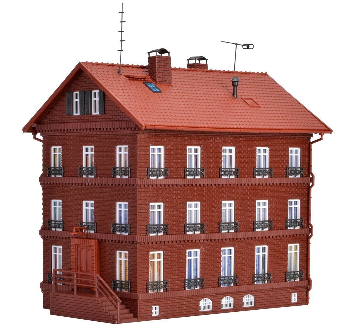 Vollmer Modelleisenbahn-Gebäude Vollmer 43805 H0 Eisenbahner-Wohnhaus, Spur H0