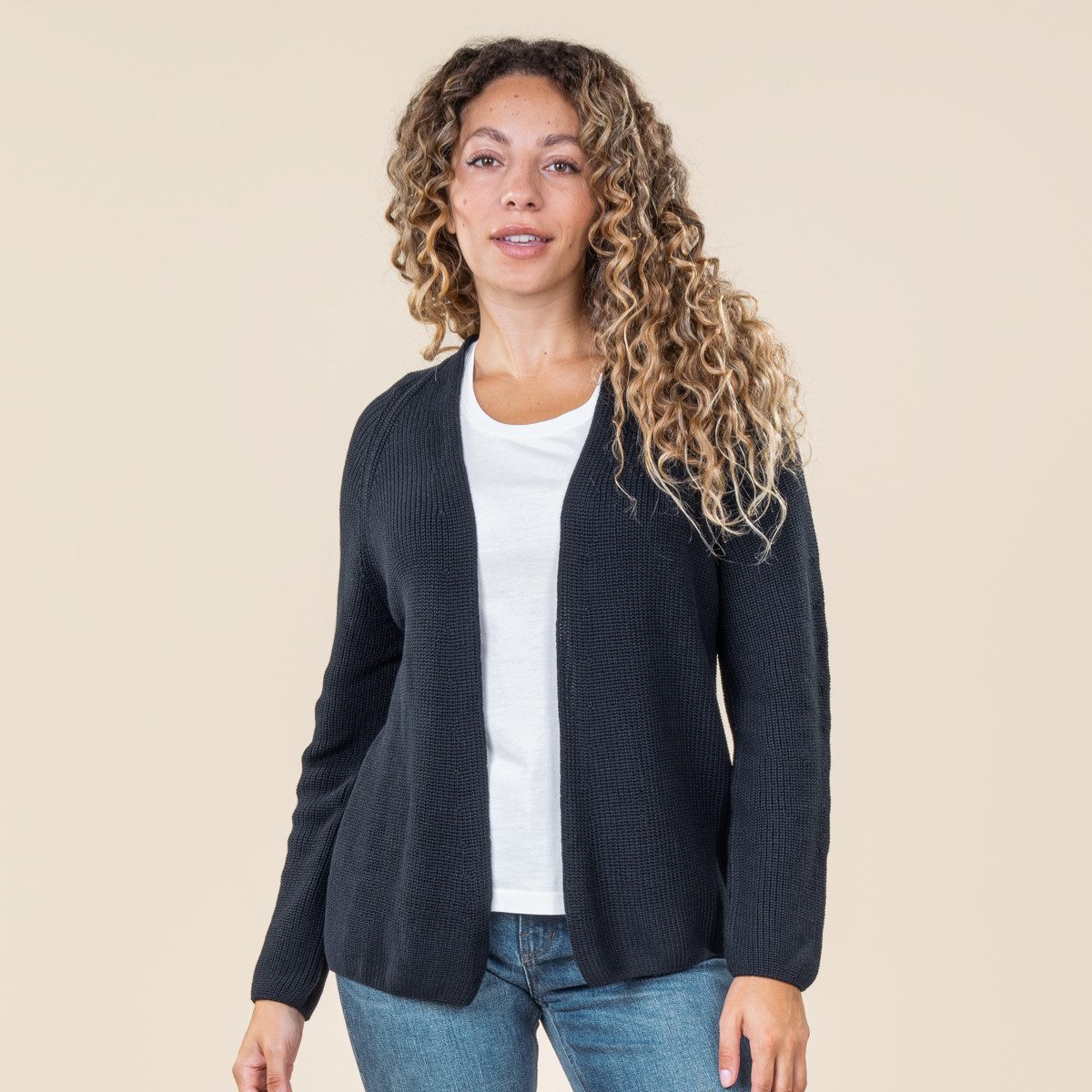 LIVING CRAFTS Strickjacke OLIVIA GOTS zertifiziert