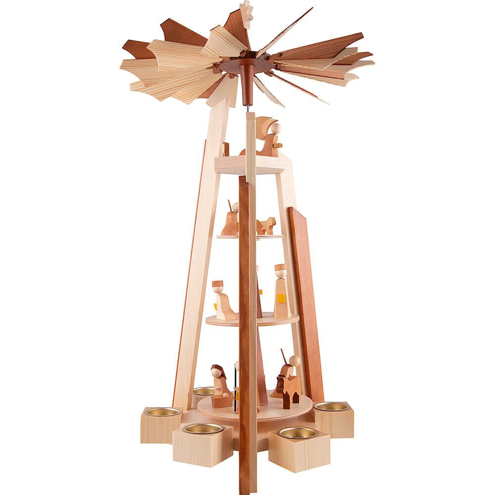 ULMIK Weihnachtspyramide 4-stöckige Pyramide Christi Geburt - natur (60cm) von ULMIK