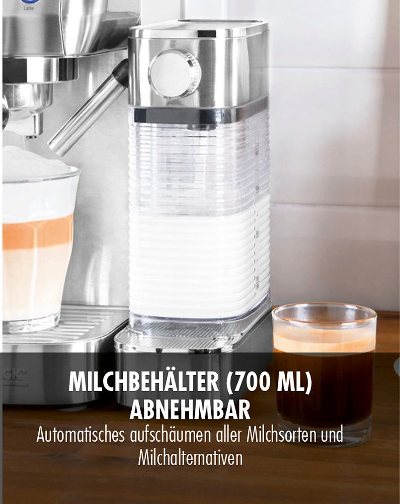 Gastroback Espressomaschine 42722 DESIGN ESPRESSO PICCOLO PRO M, mit integriertem, automatischem Milchaufschäumer