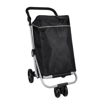 Cheffinger Einkaufstrolley 48L Einkaufswagen+12L Kühltasche Einkauf Trolley Aluminium Stabil Groß