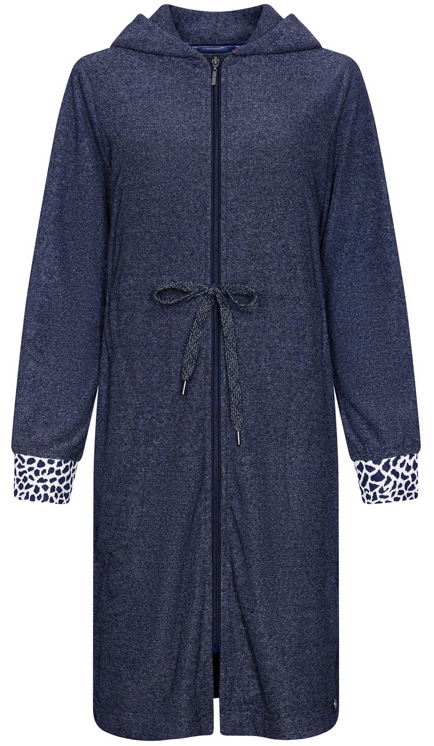 Rebelle Damenbademantel Damen Morgenmantel, Midi, Baumwollmischung, Kapuze, günstig online kaufen