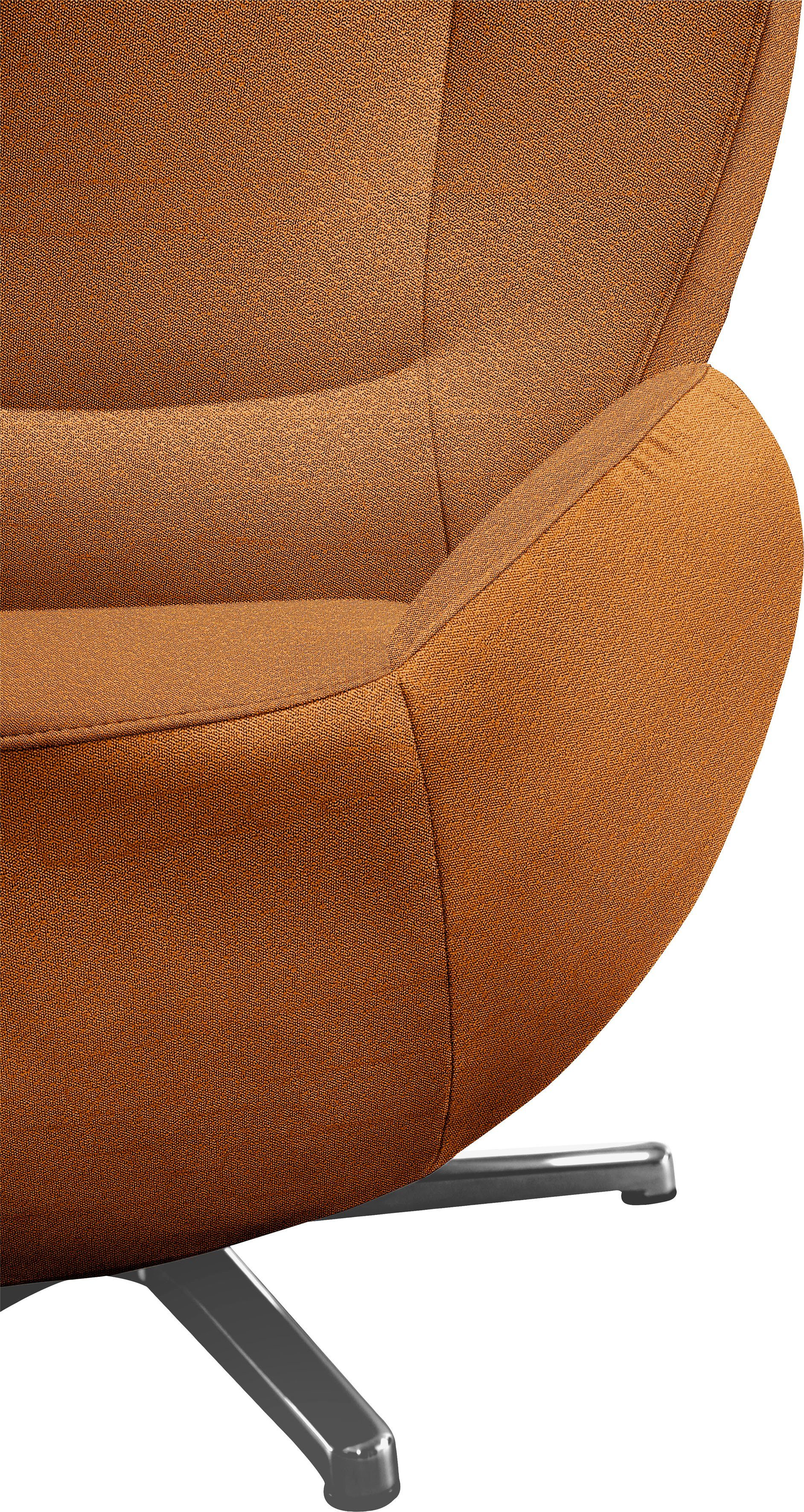 PURE, mit TOM TOM Metall-Drehfuß Chrom TAILOR HOME Loungesessel in