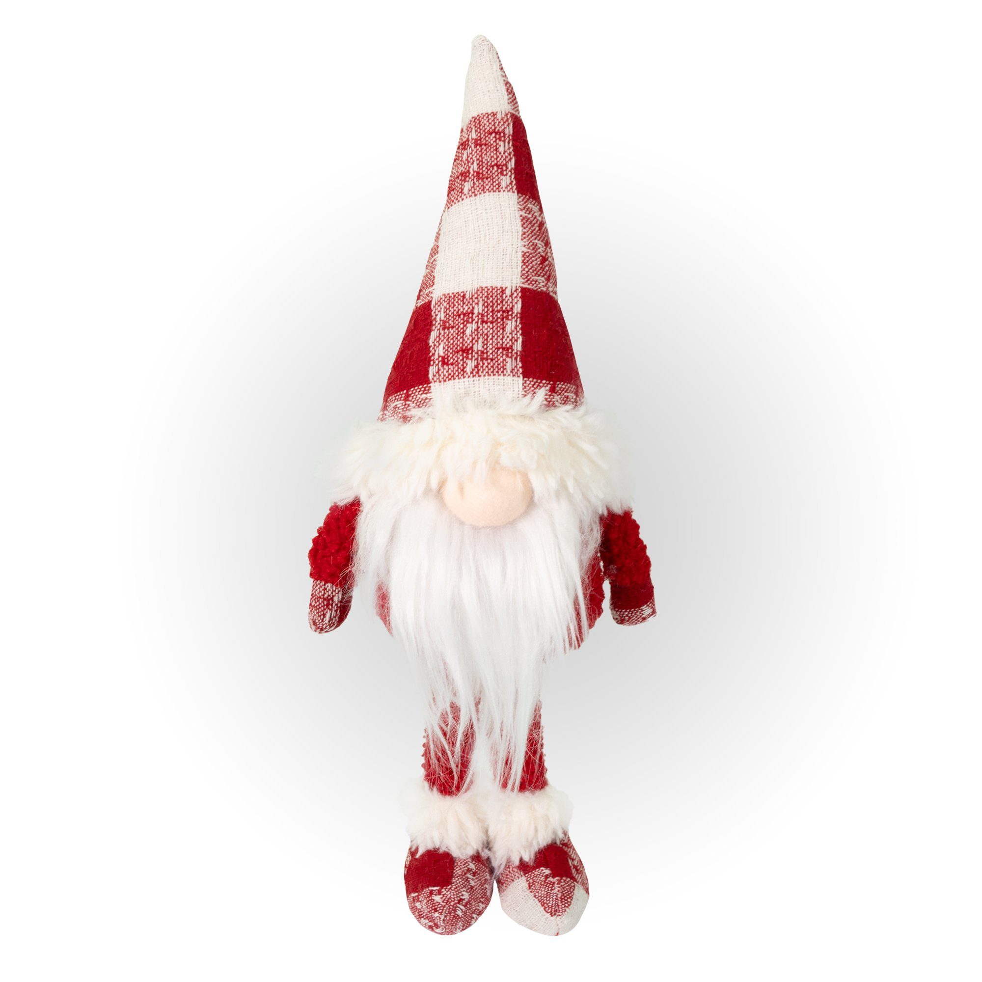 Lemodo Wichtel stehender Weihnachtswichtel aus Stoff, versch. Größen (1 St) kariert