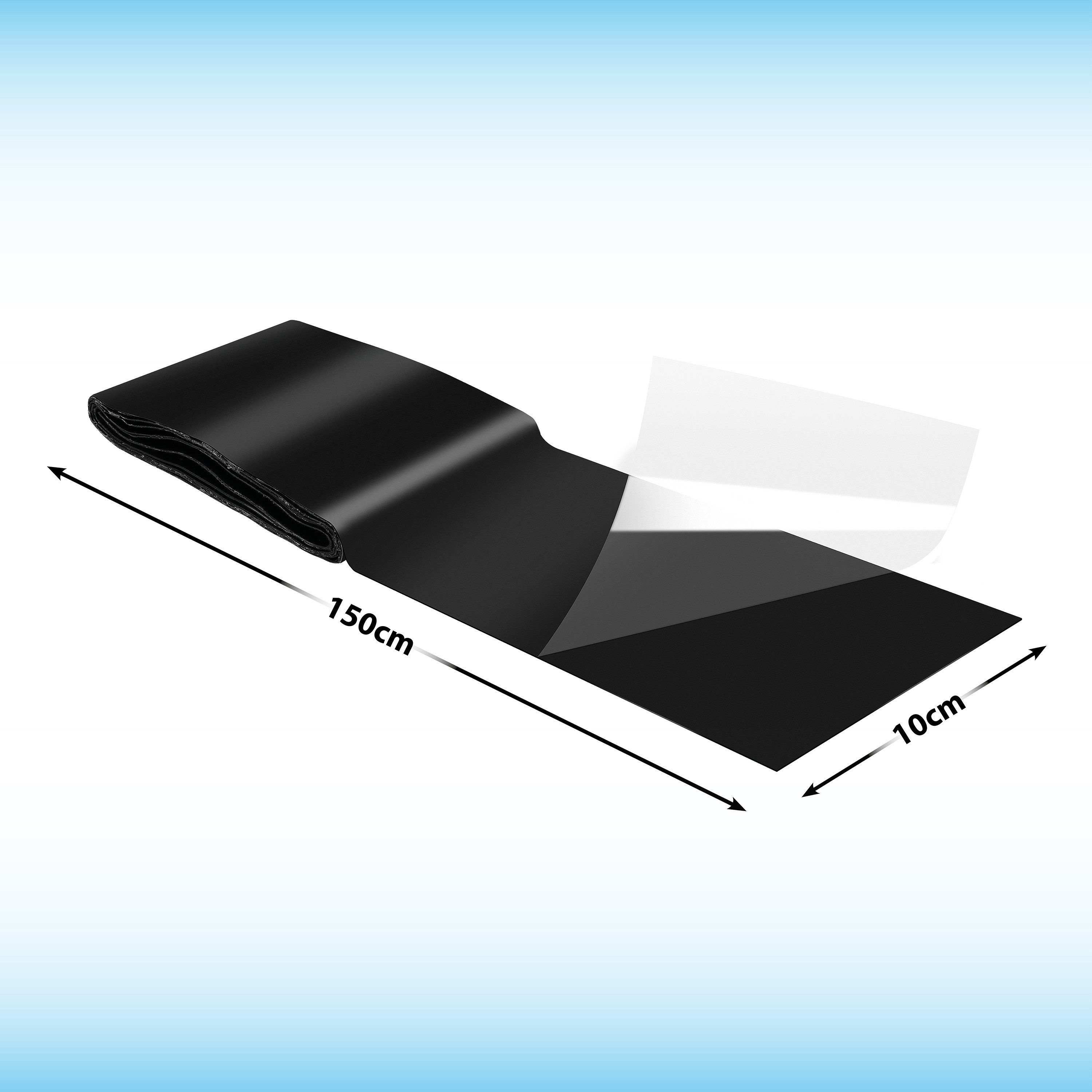 x 0,75mm) für Pool schwarz x wasserdicht selbstklebend Rohr-Abdichtung Poppstar Klebeband 150cm Dichtungsband Reparaturband (10cm & ultrastark