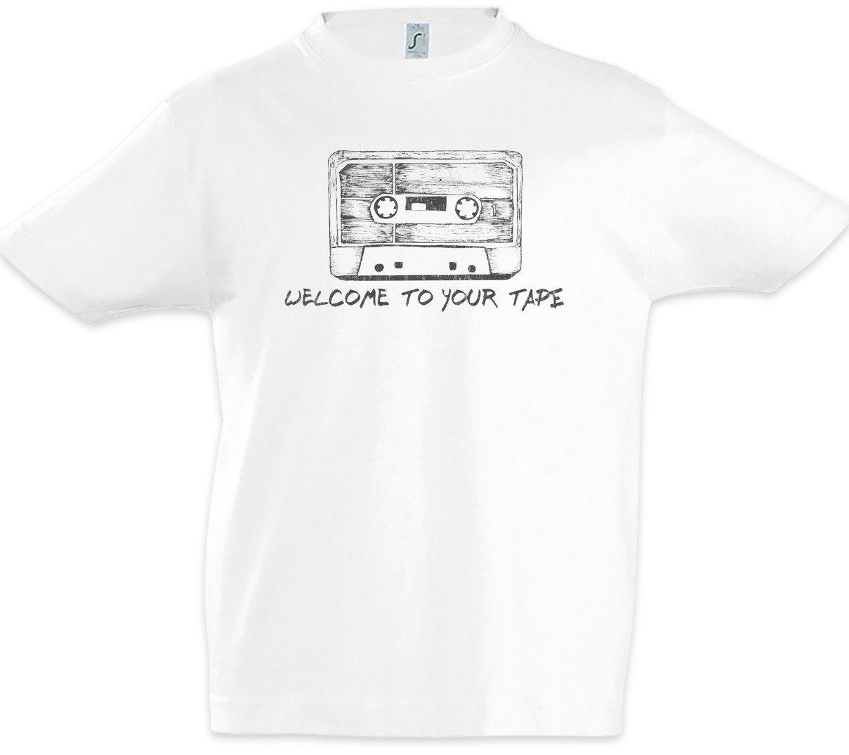 Print-Shirt Cassette Kinder T-Shirt Kassette 13 Schule Tape Reasons Team