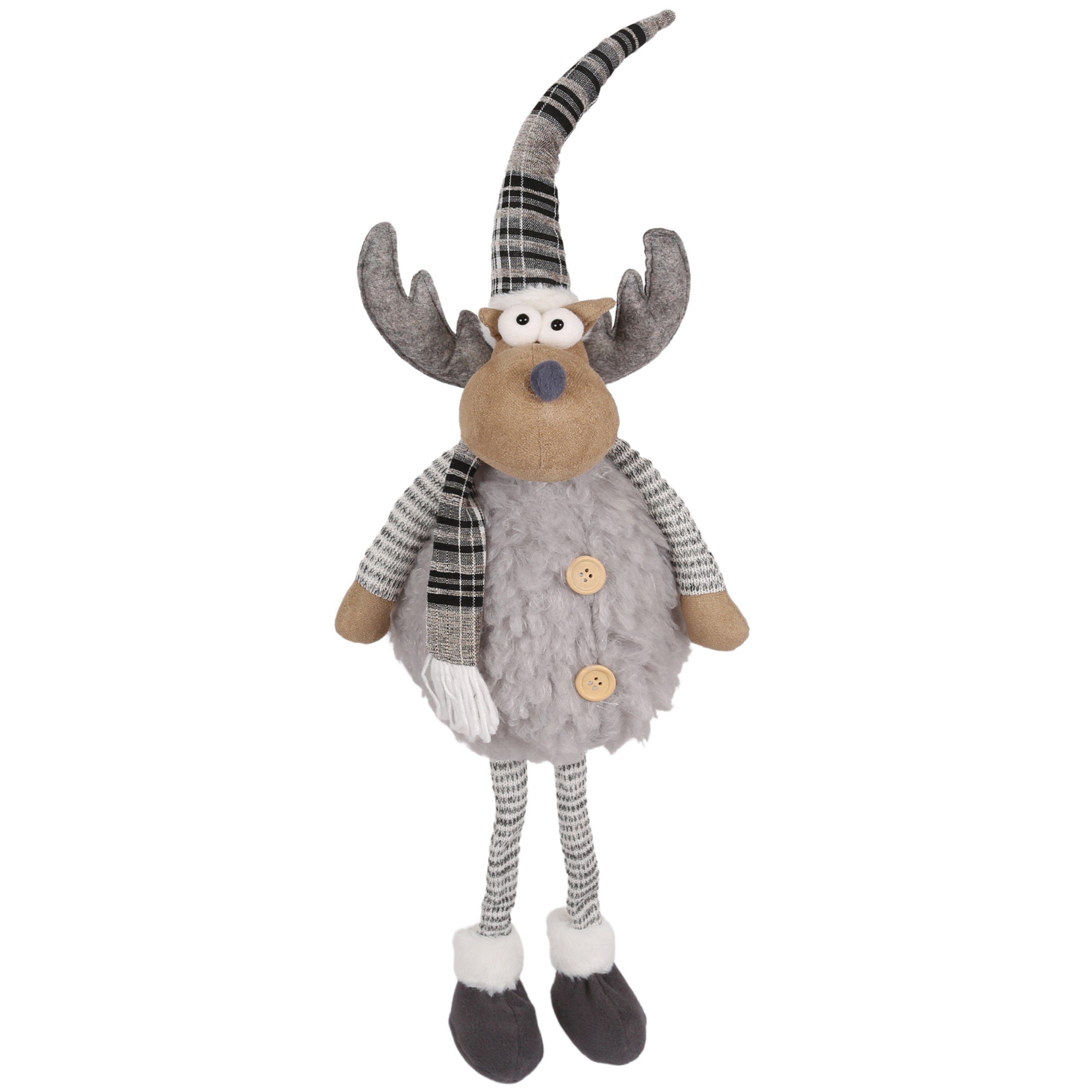 Sarcia.eu Weihnachtsfigur Graues stehendes Weihnachtsrentier, Weihnachtsdek günstig online kaufen