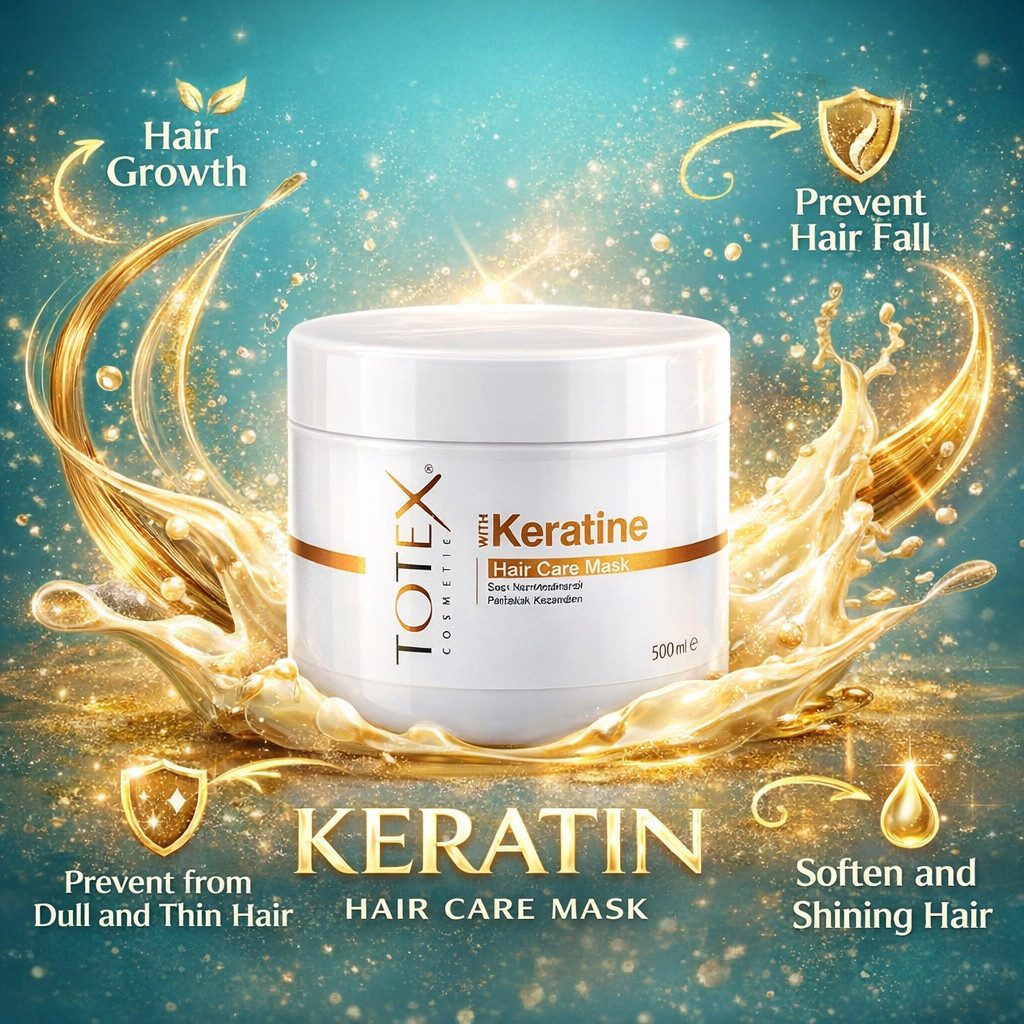 Totex Cosmetic Haarmaske TOTEX ® Keratin Haarpflege Maske Haarkur 500ml