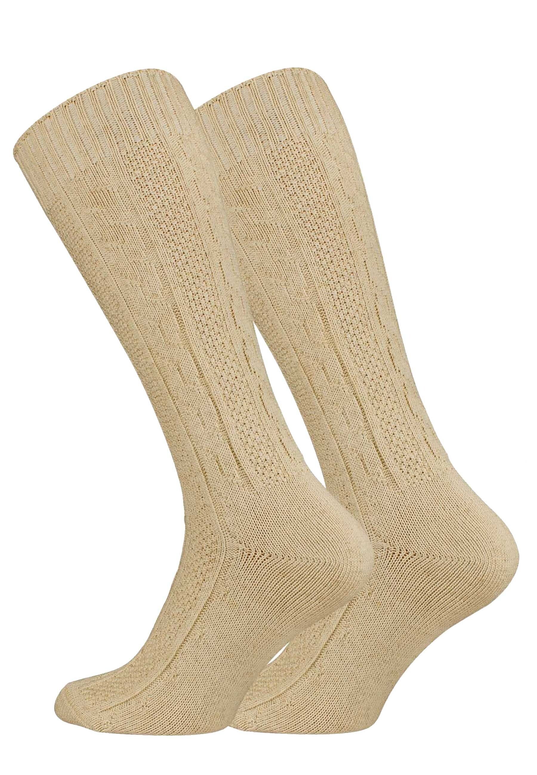 beige Zopfmuster Socken Cotton Prime® mit (2-Paar)